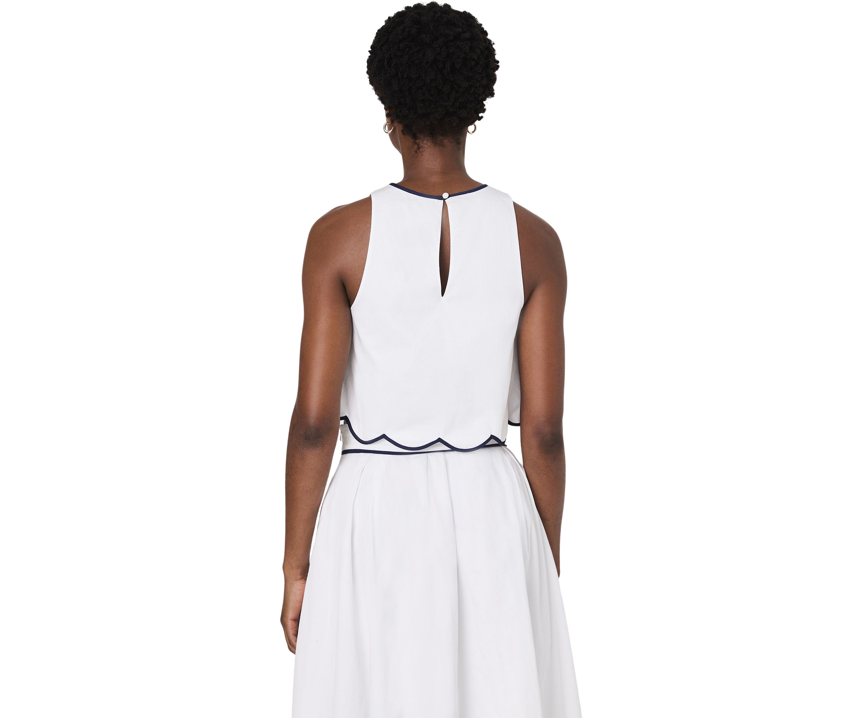 Alexis Cotton Scallop Tank Dress