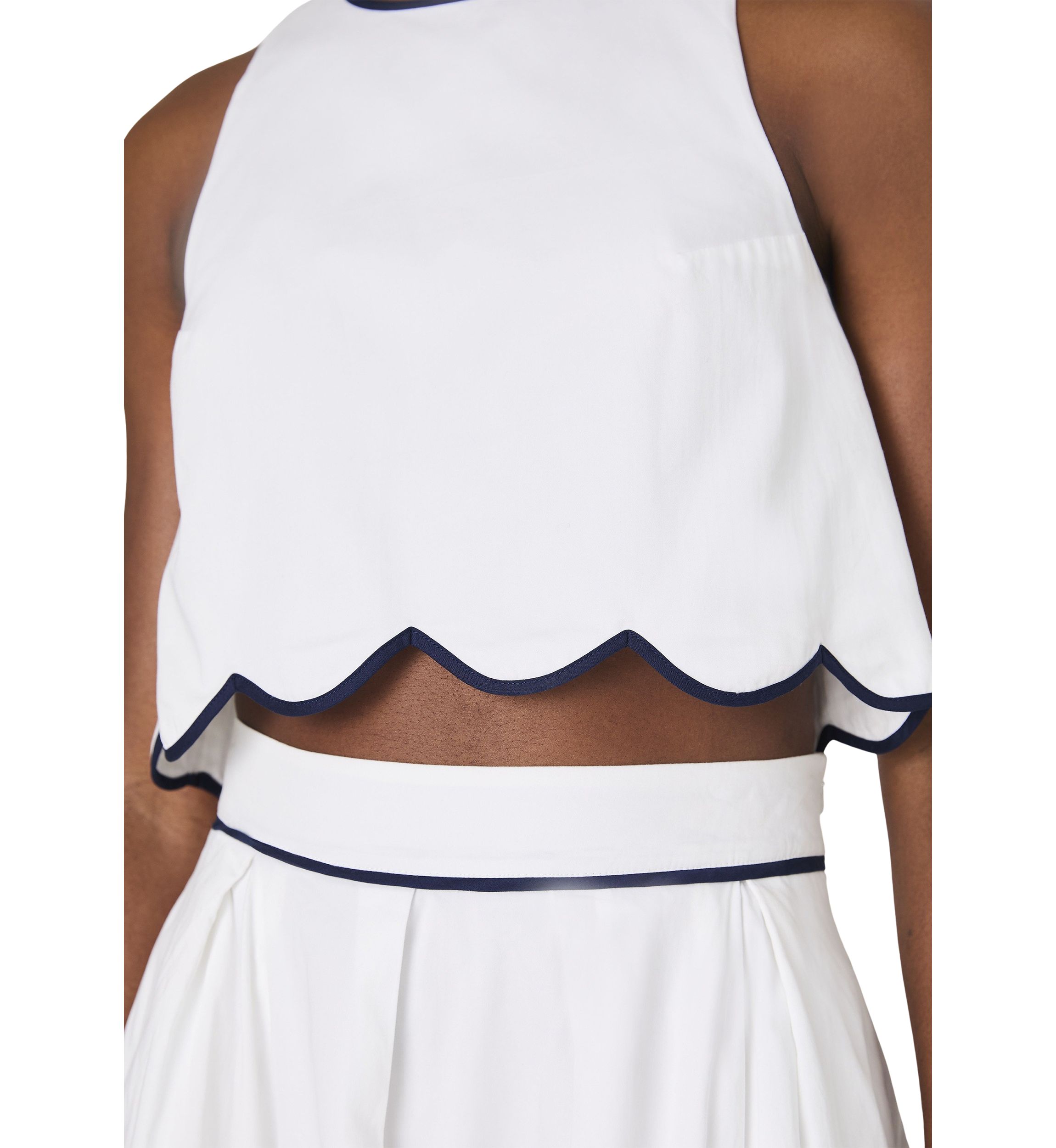 Alexis Cotton Scallop Tank Dress