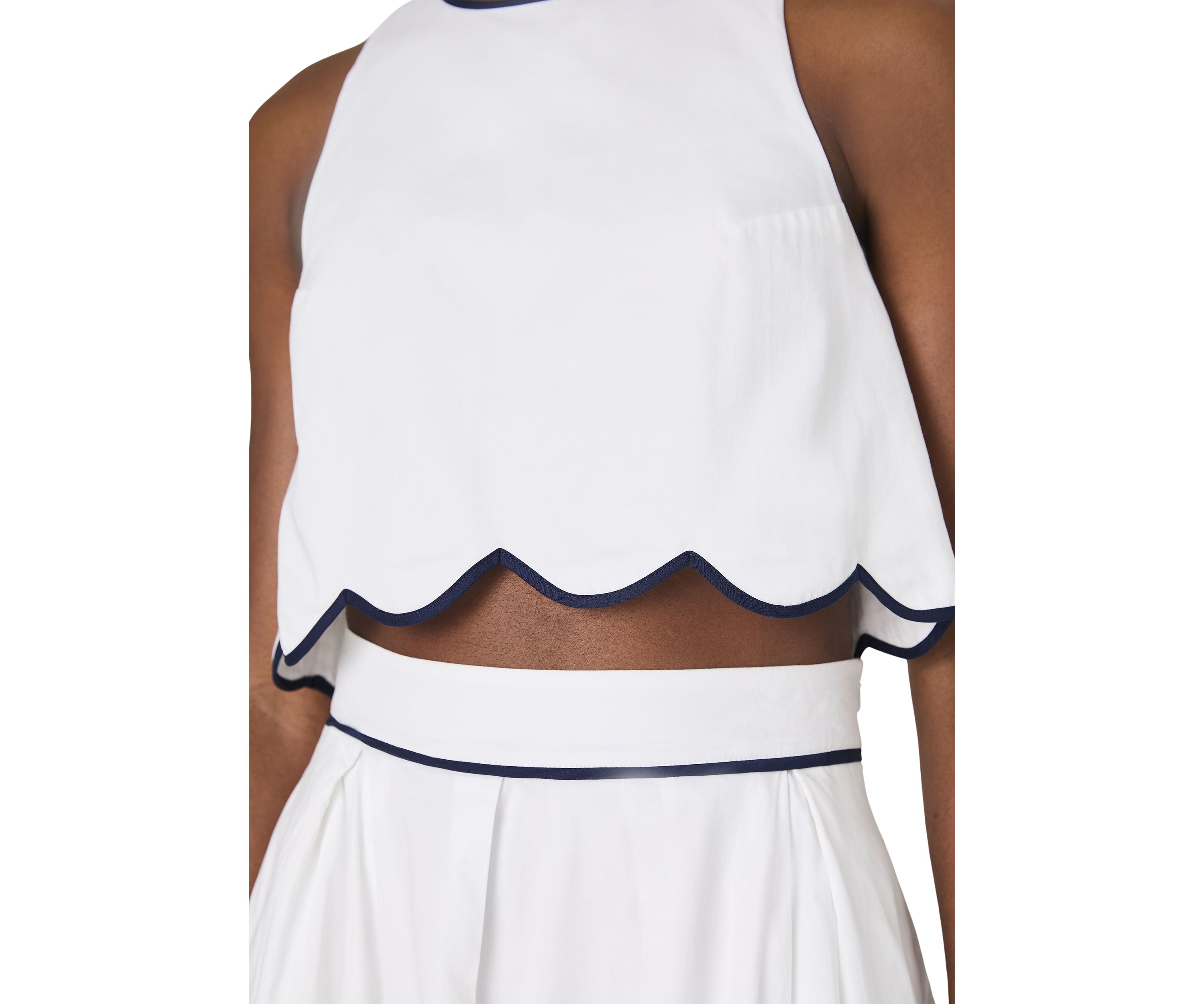 Alexis Cotton Scallop Tank Dress