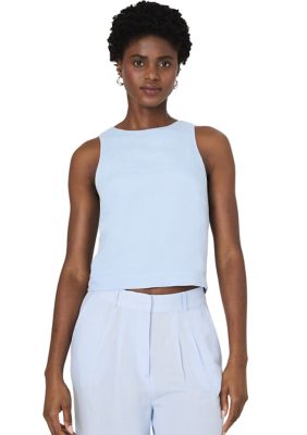 French Connection Women's Birdie Linen Swing Top