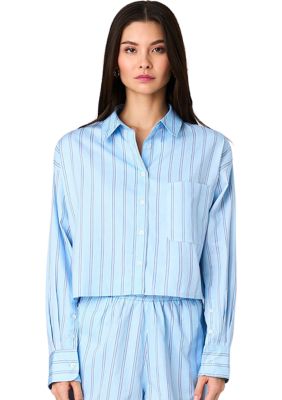 French Connection Women's Lorenzo Stripe Cropped Shirt