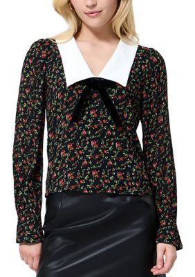 French Connection Women's Yasmin Crepe Collared Top