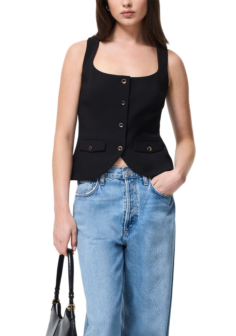 Azra Twill Two Pocket Seam Top 