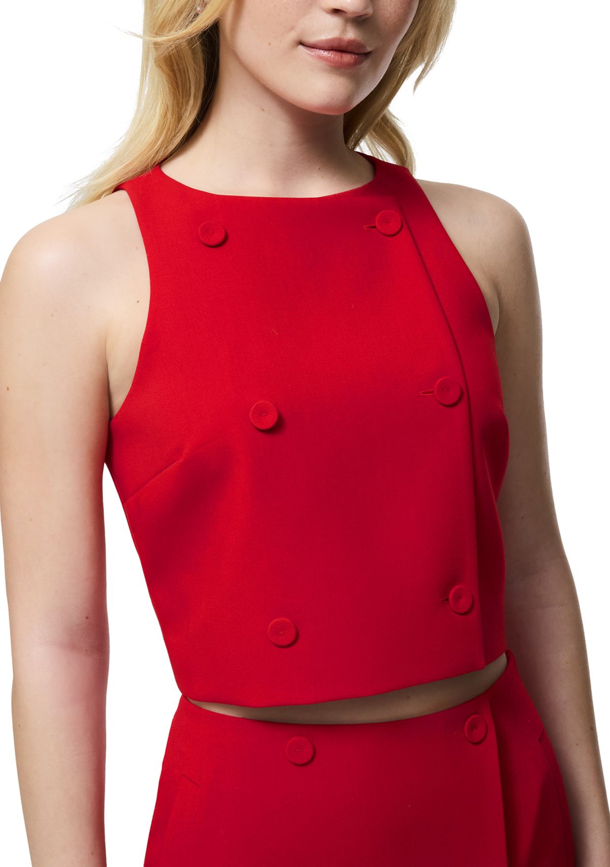 Azra Twill Double Breasted Top 