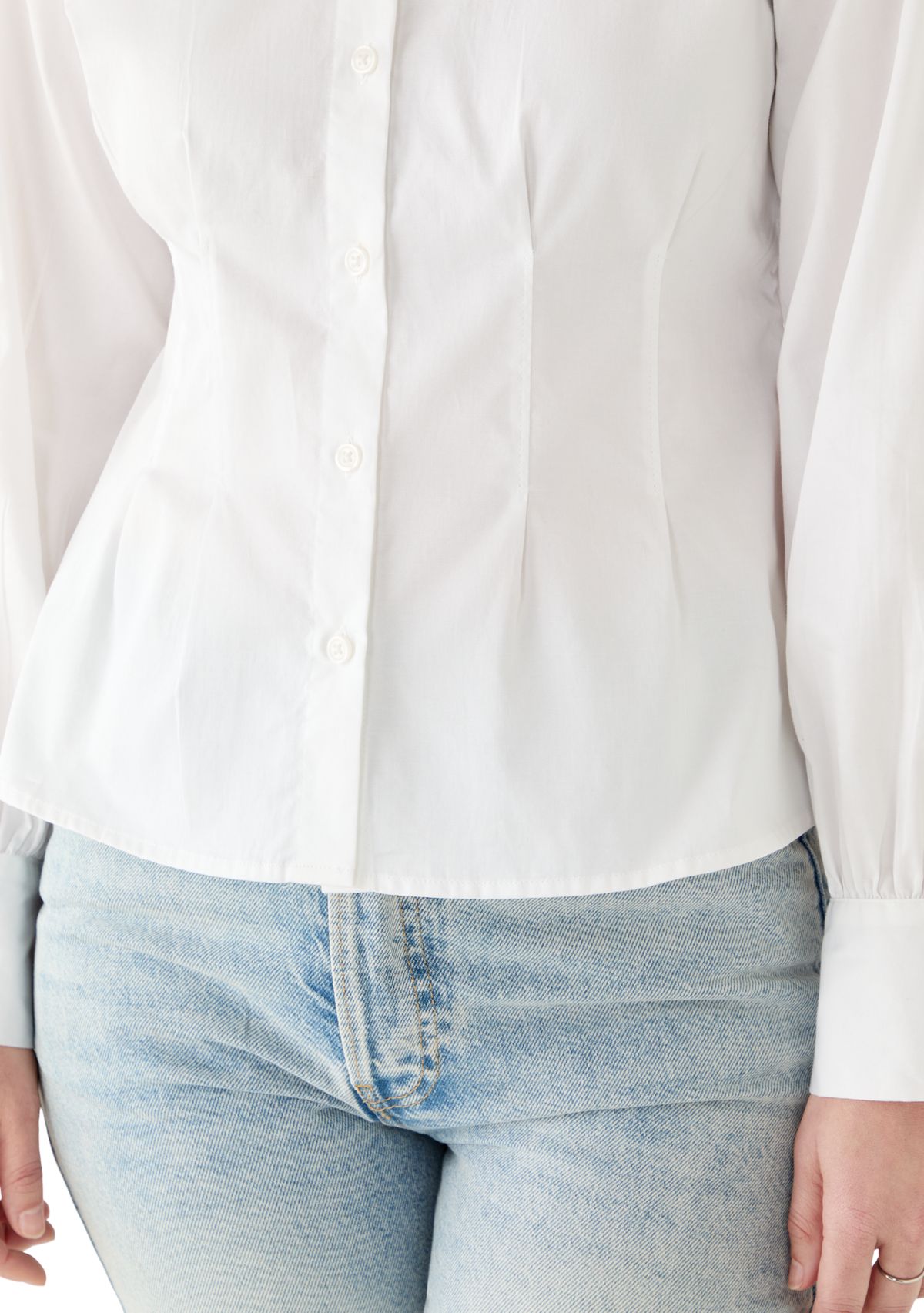 Alexis Cotton Pleated Shirt