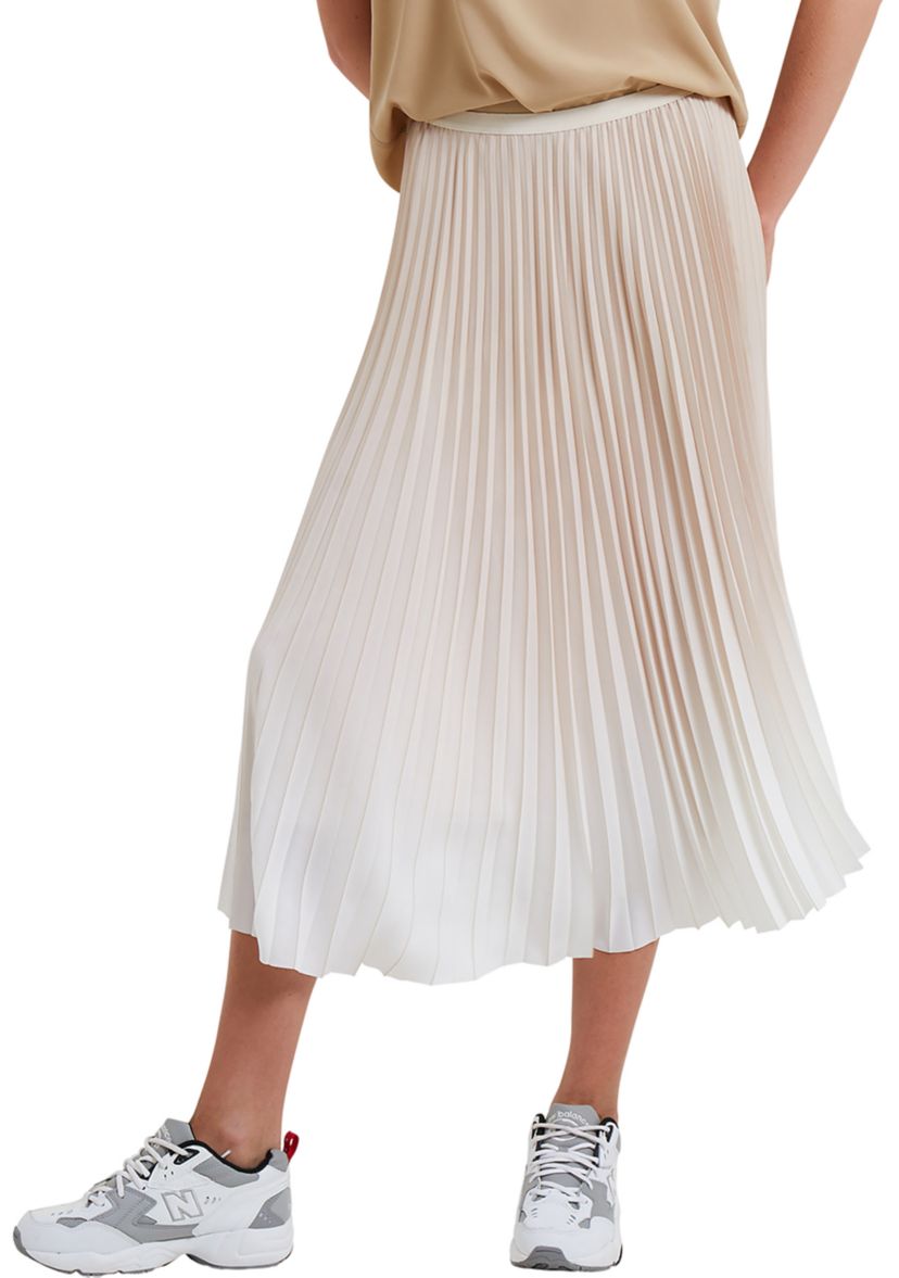 Ombré Sunburst Pleated Midi Skirt
