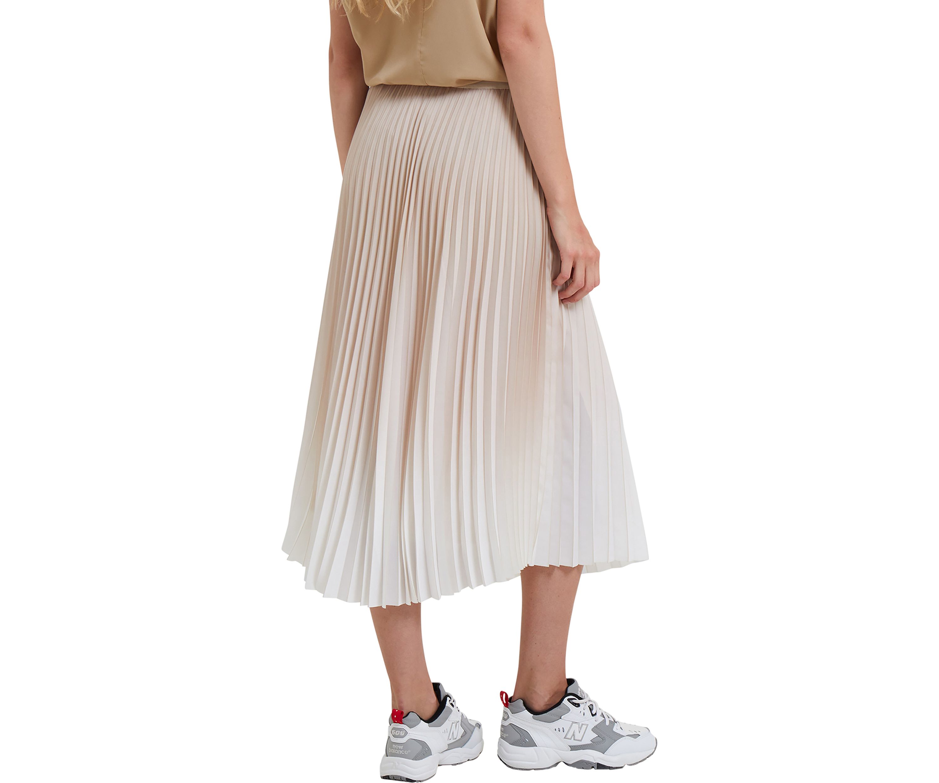 Ombré Sunburst Pleated Midi Skirt