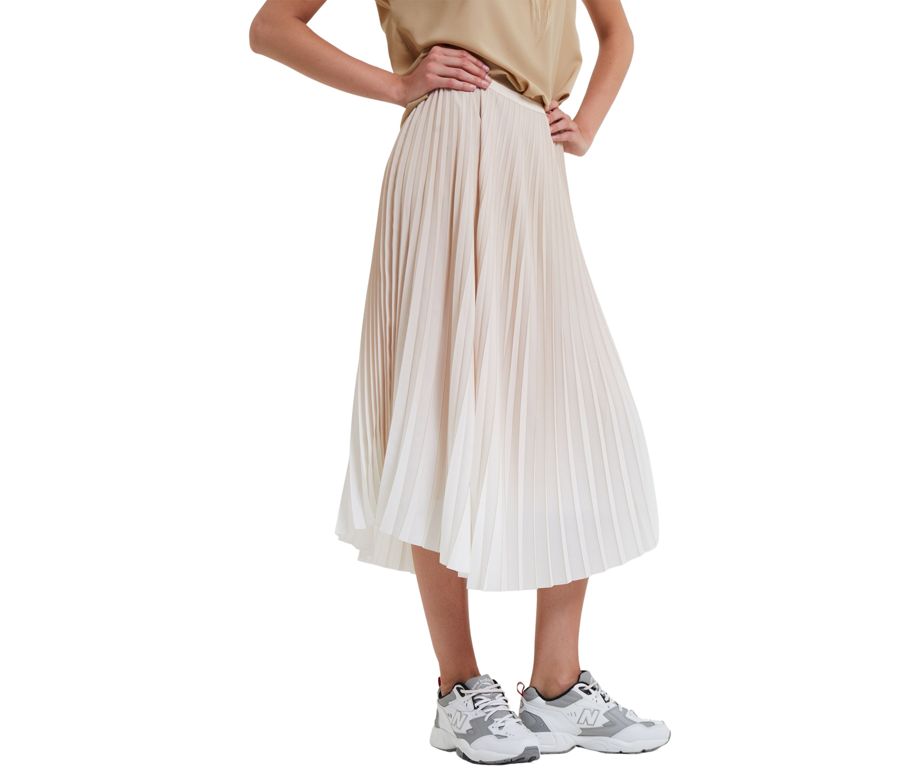 Ombré Sunburst Pleated Midi Skirt
