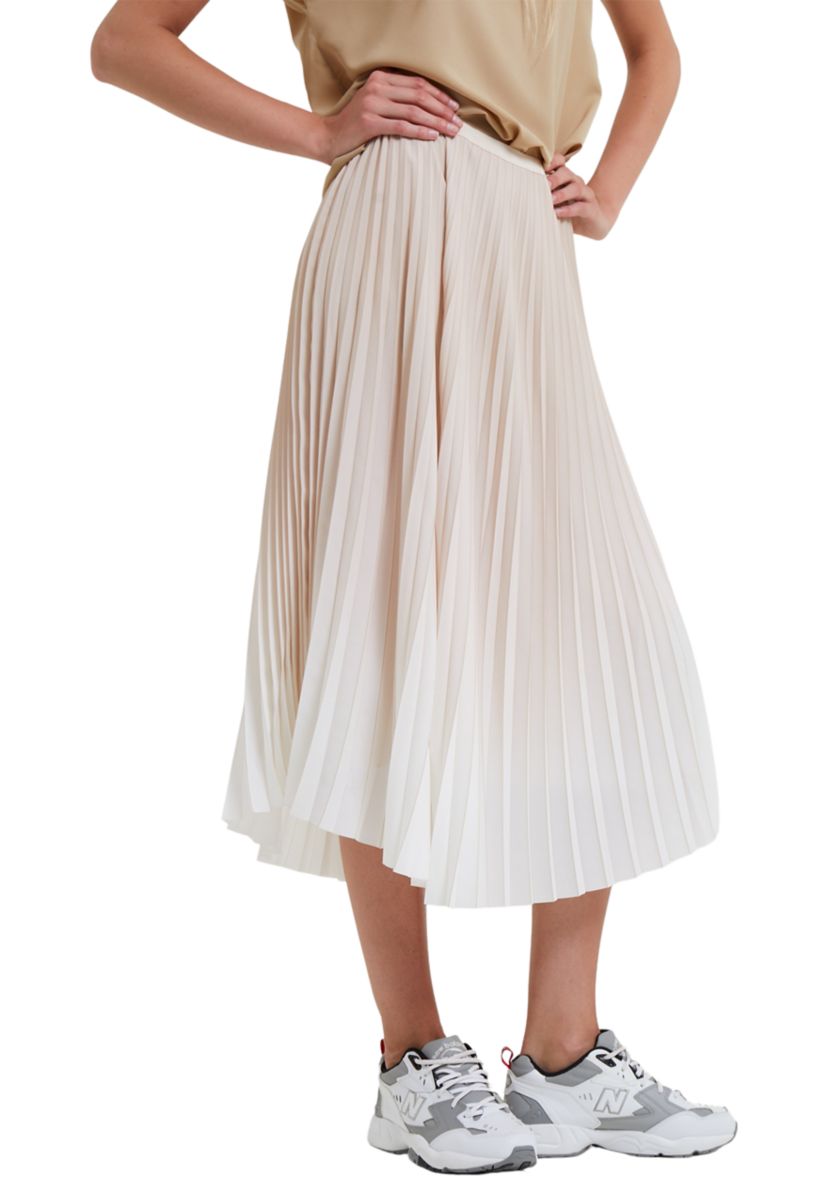 Ombré Sunburst Pleated Midi Skirt