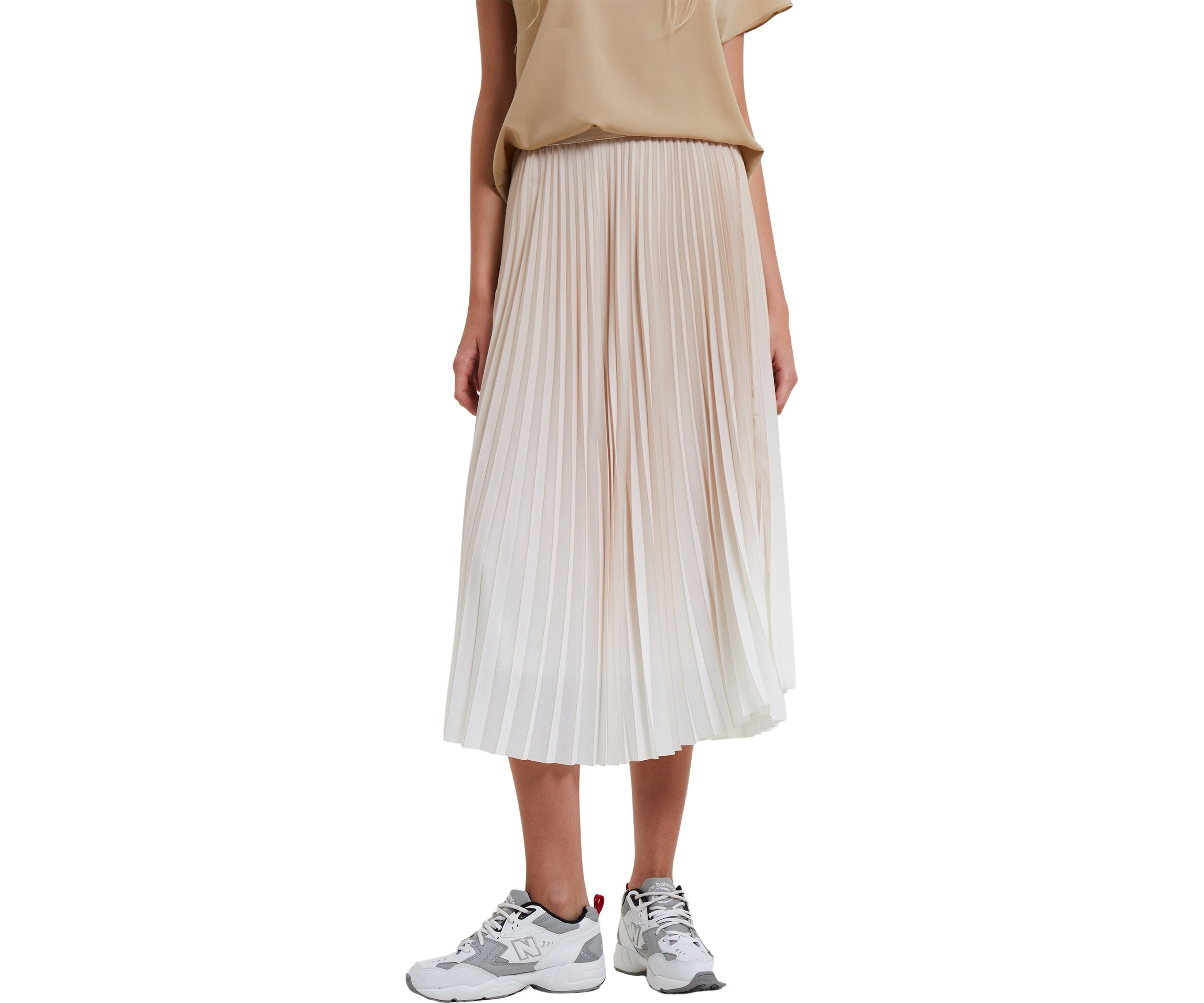 Ombré Sunburst Pleated Midi Skirt