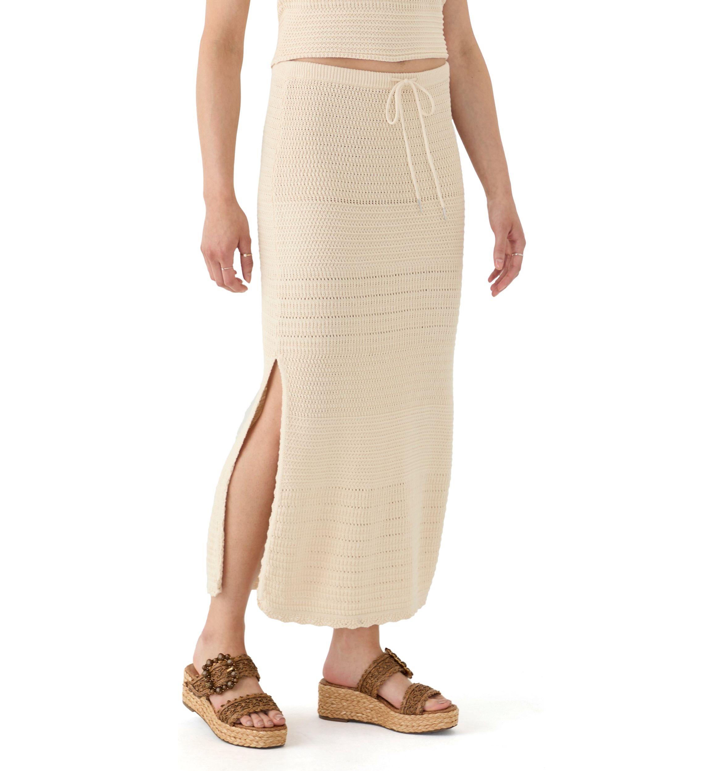 Nellis Cotton Side Slit Skirt