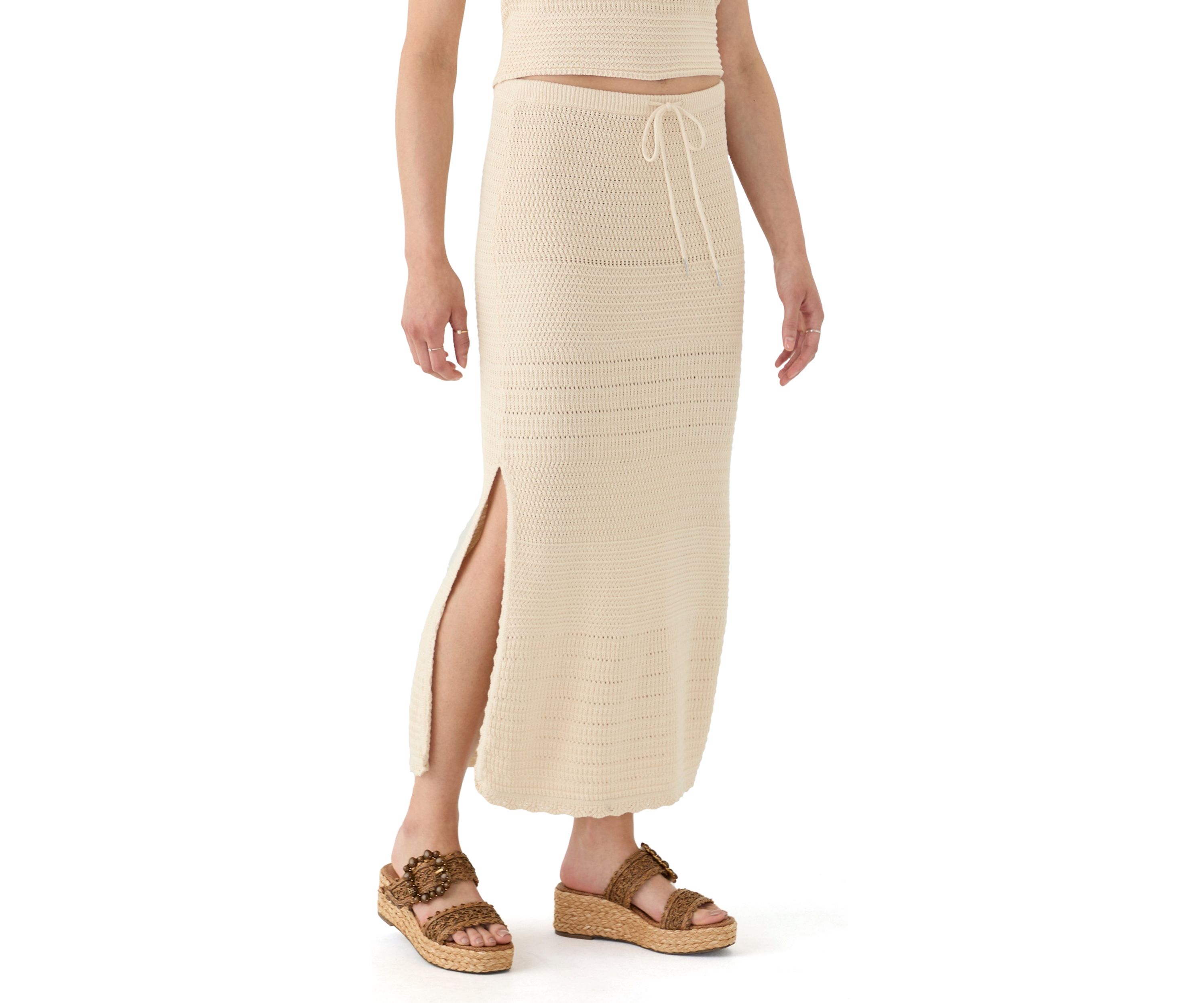Nellis Cotton Side Slit Skirt