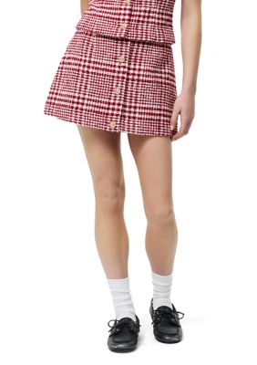 French Connection Women's Brushed Houndstooth Mini Skirt
