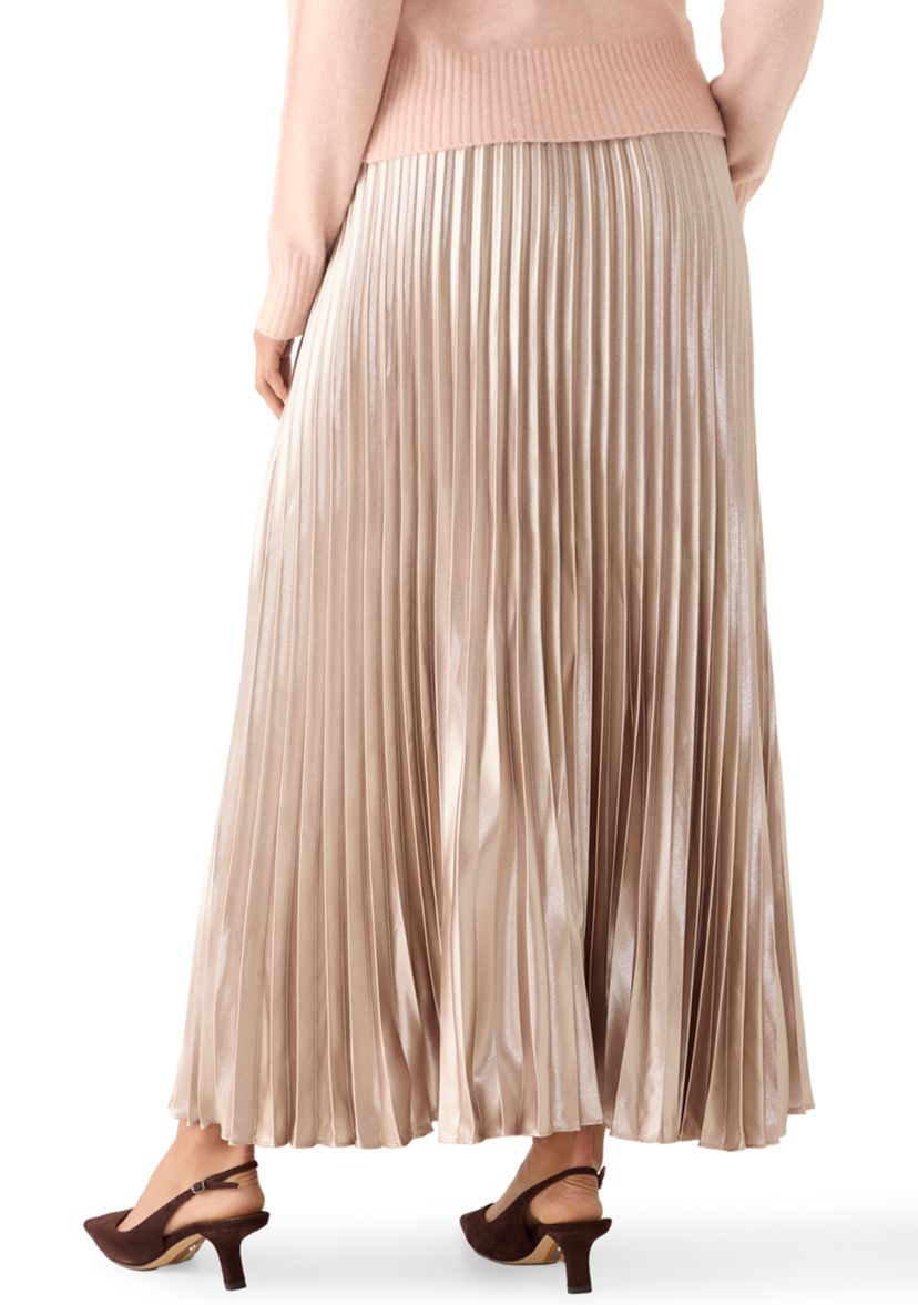 Marielle Metallic Satin Maxi Skirt