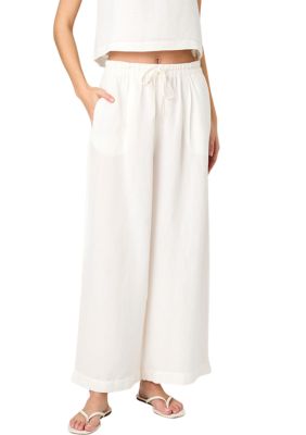 French Connection Women's Birdie Linen Wide Leg Trousers