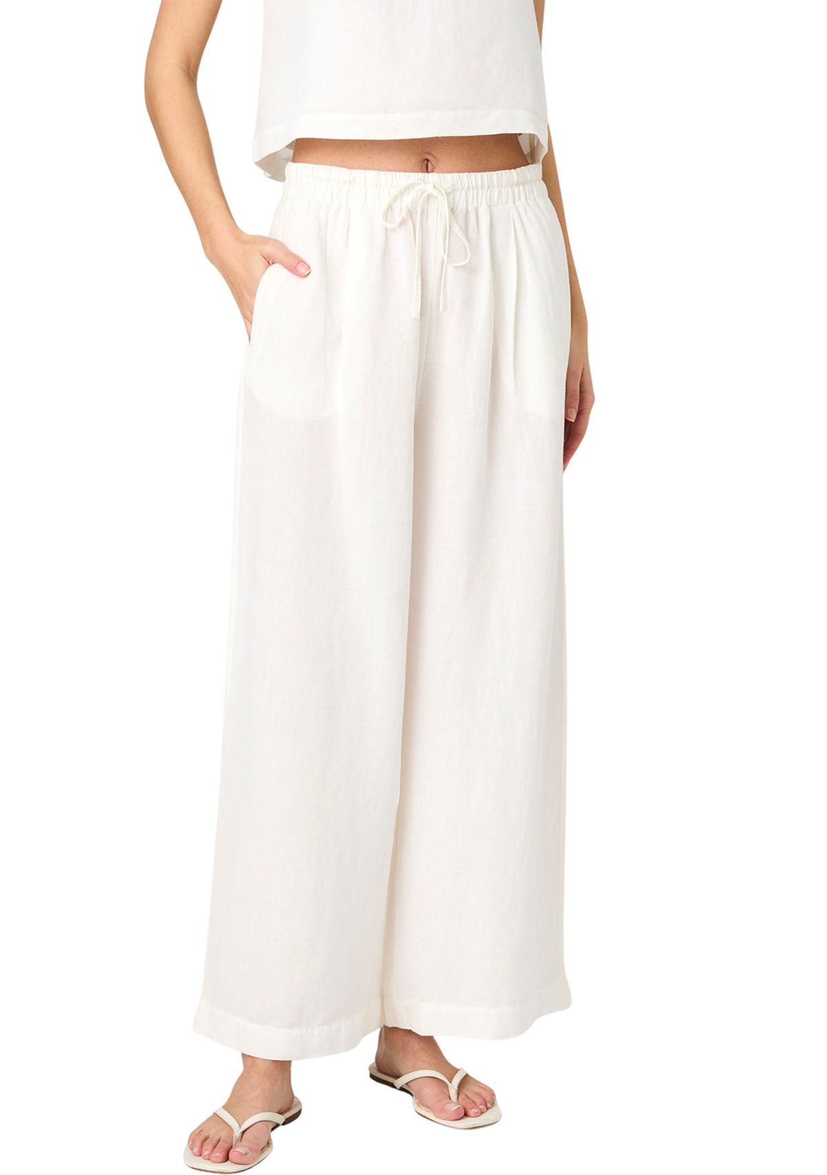 Birdie Linen Wide Leg Trousers