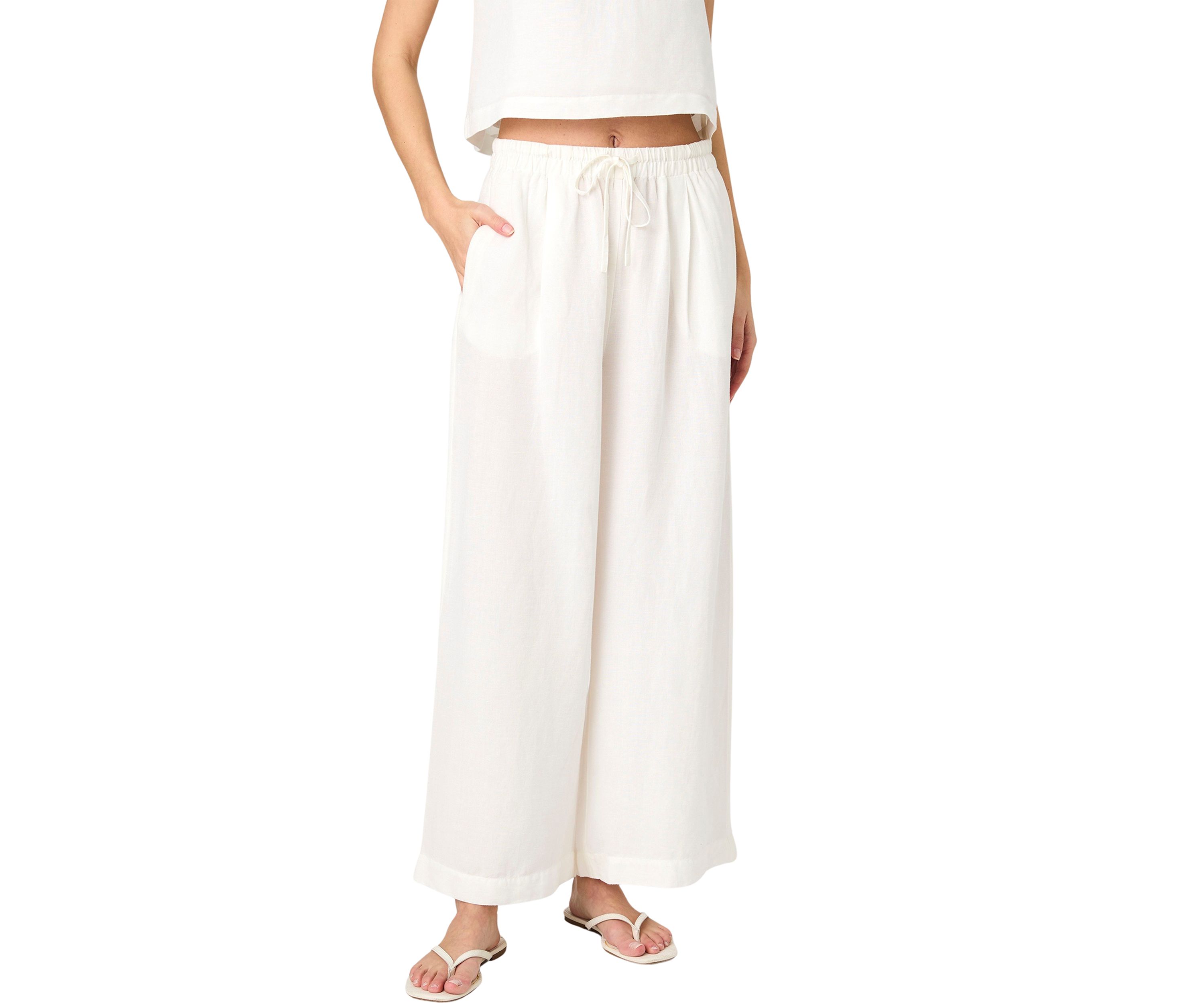 Birdie Linen Wide Leg Trousers