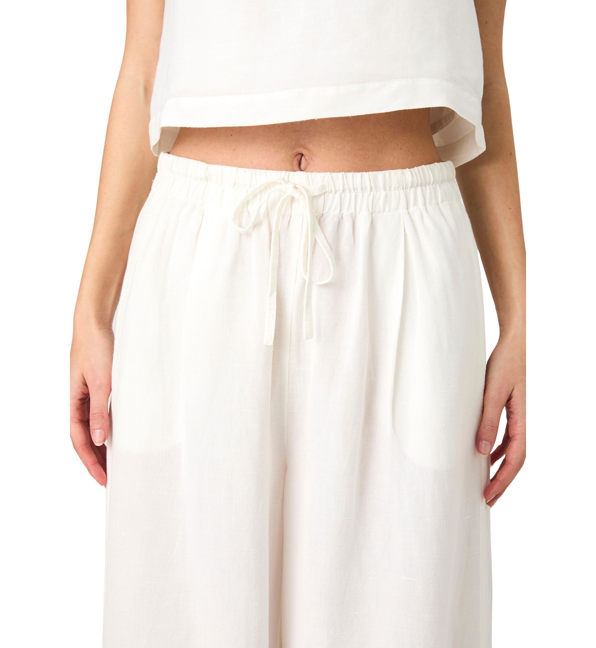 Birdie Linen Wide Leg Trousers