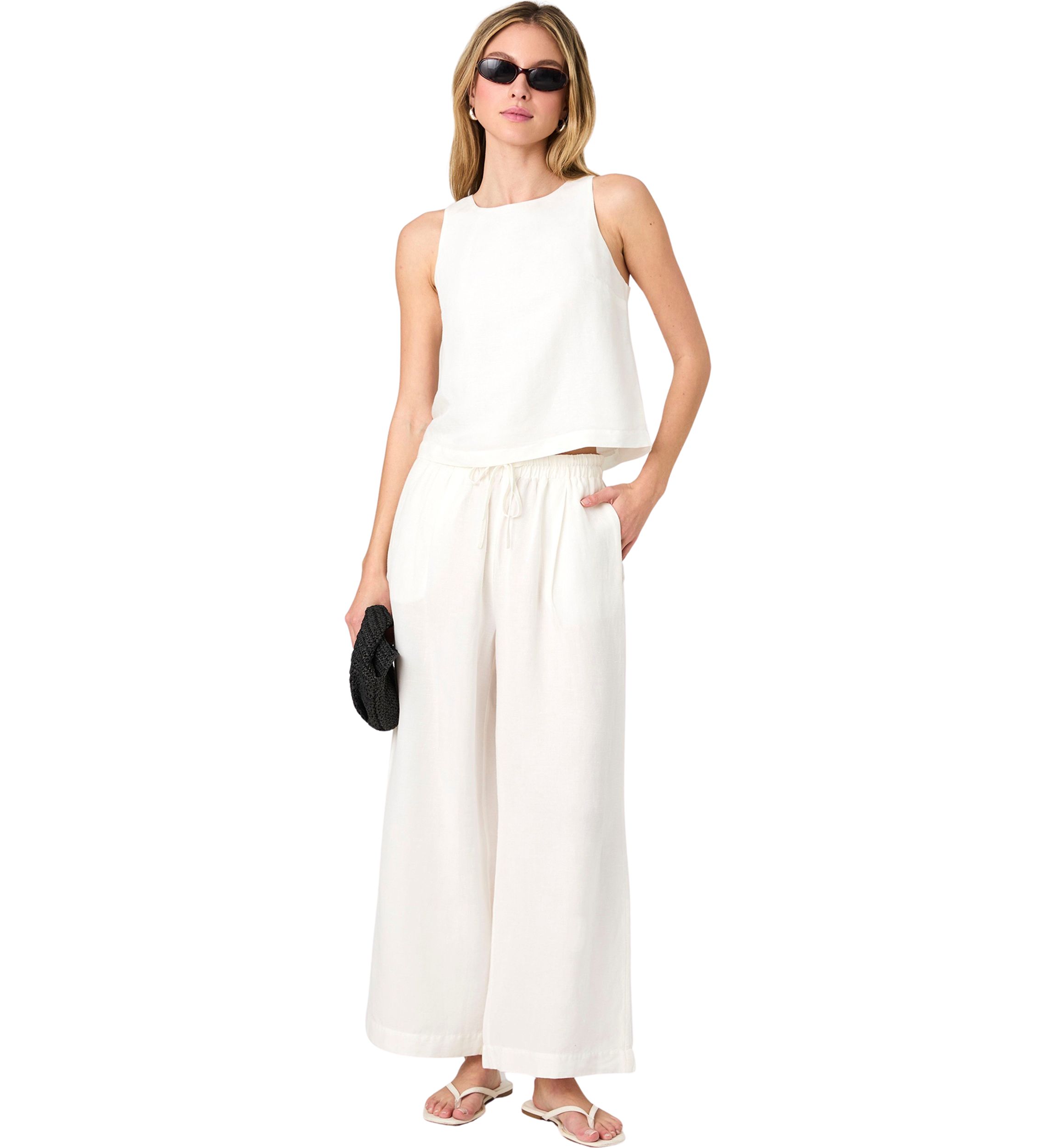 Birdie Linen Wide Leg Trousers