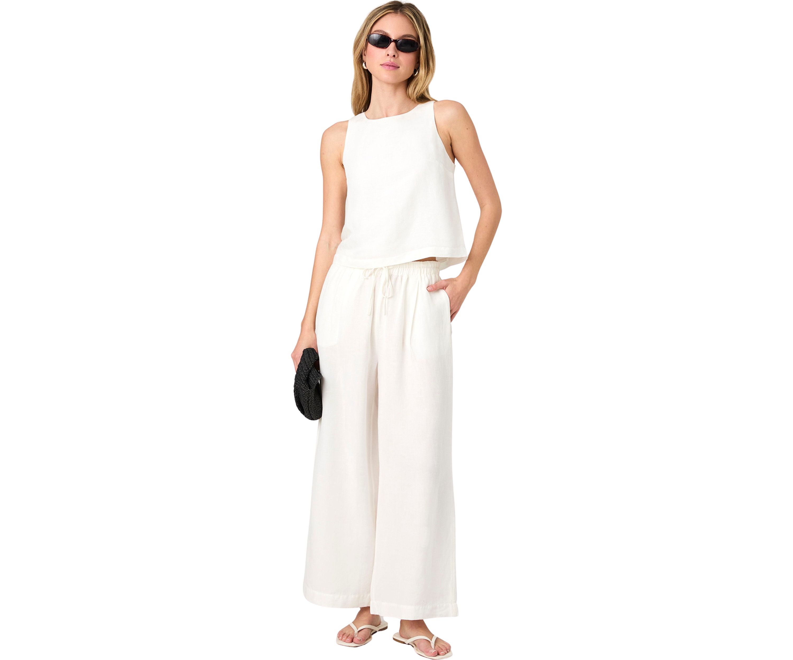 Birdie Linen Wide Leg Trousers