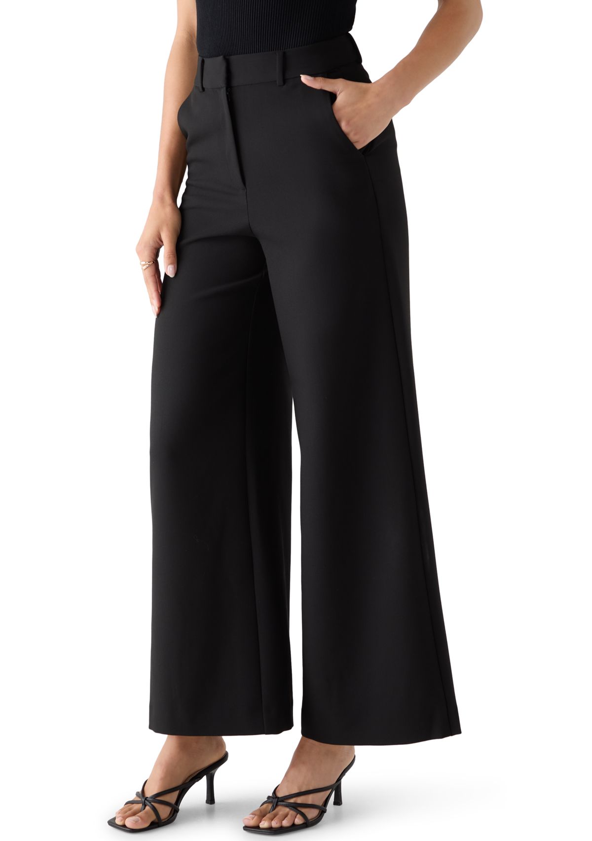 Azra Twill Wide Leg Pants