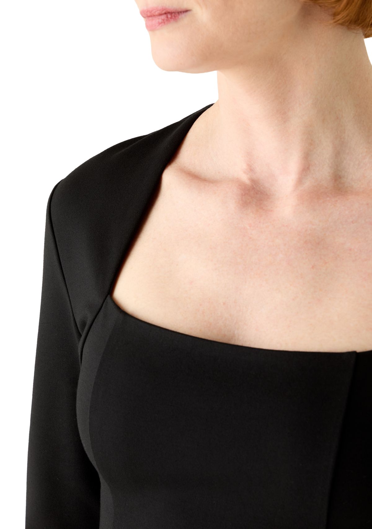 Cleo Ponte Knit Long Sleeve Fitted Top