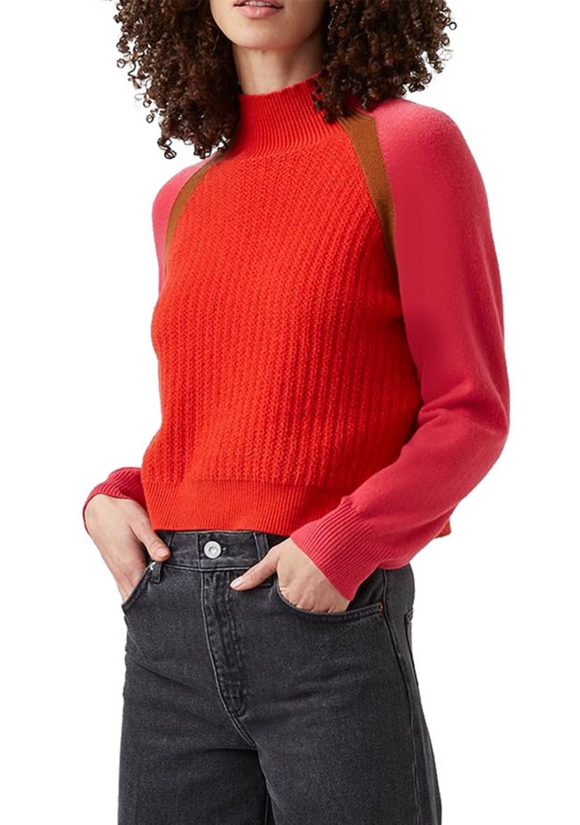 Color Block Long Sleeve Sweater