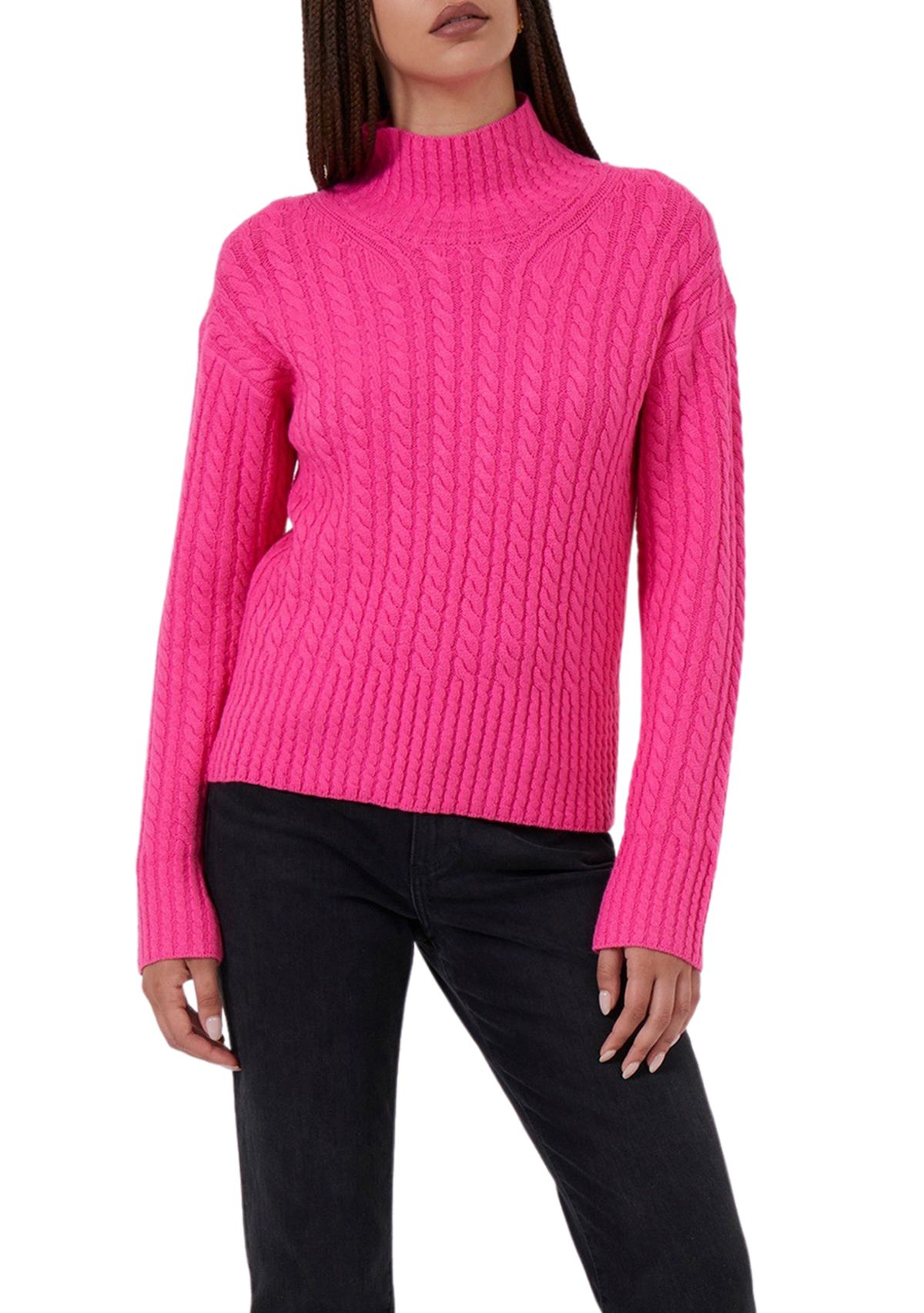 Babysoft Cable Knit Mock Neck Jumper 