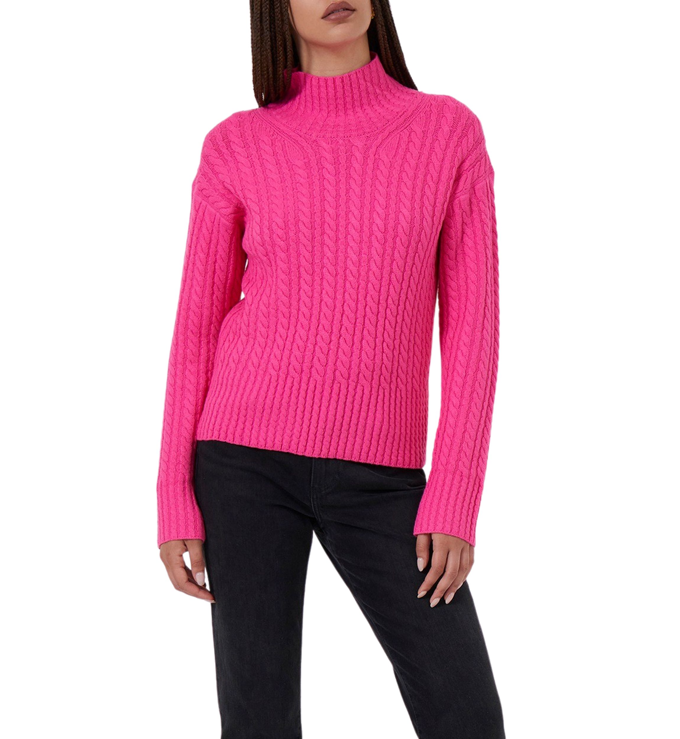 Babysoft Cable Knit Mock Neck Jumper 