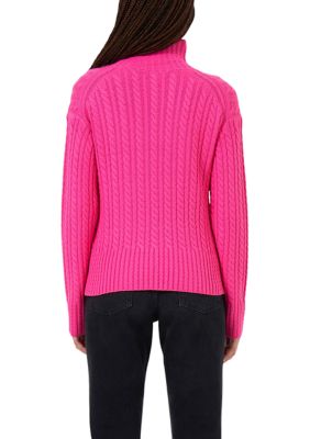 Babysoft Cable Knit Mock Neck Jumper