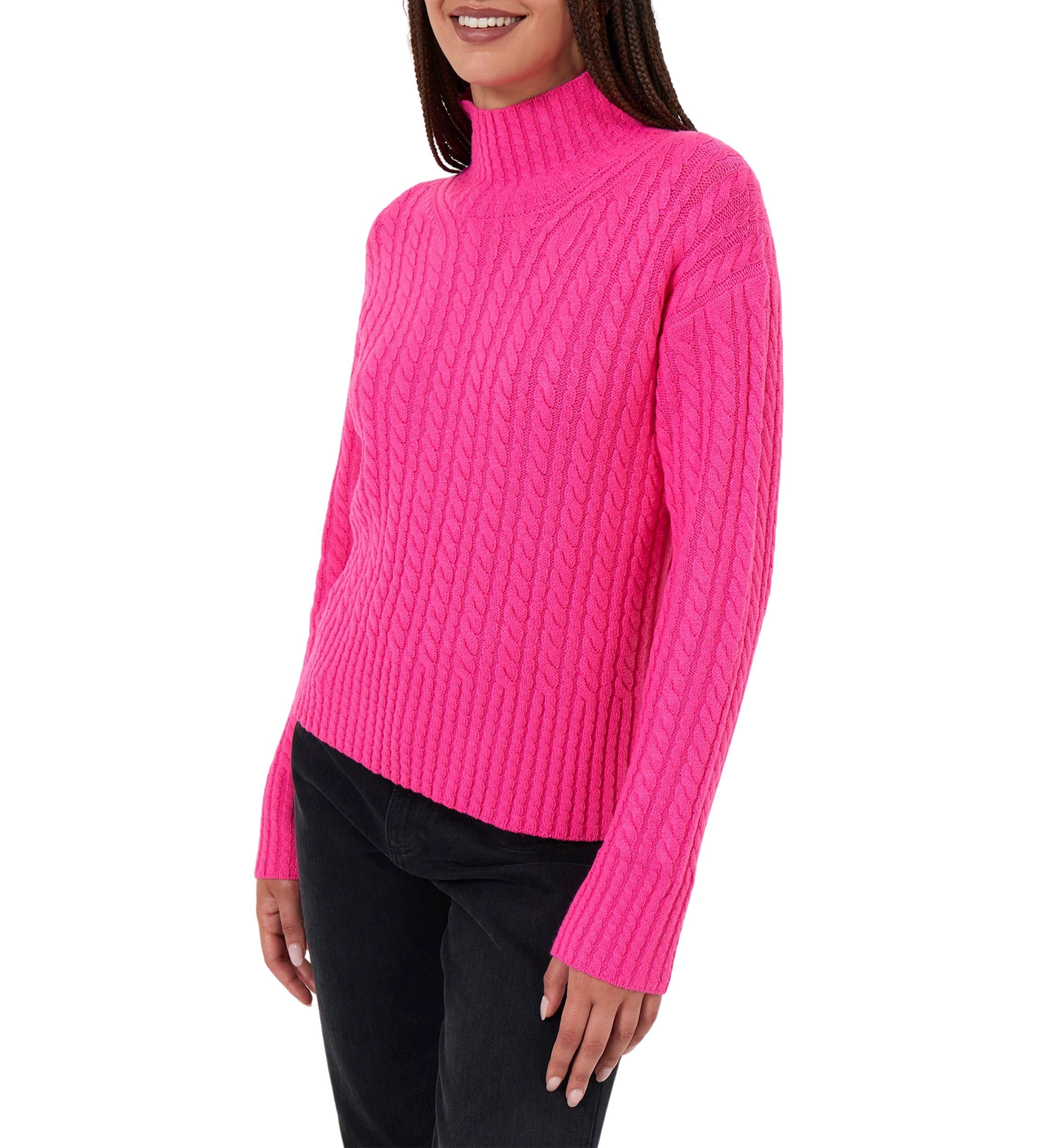 Babysoft Cable Knit Mock Neck Jumper 