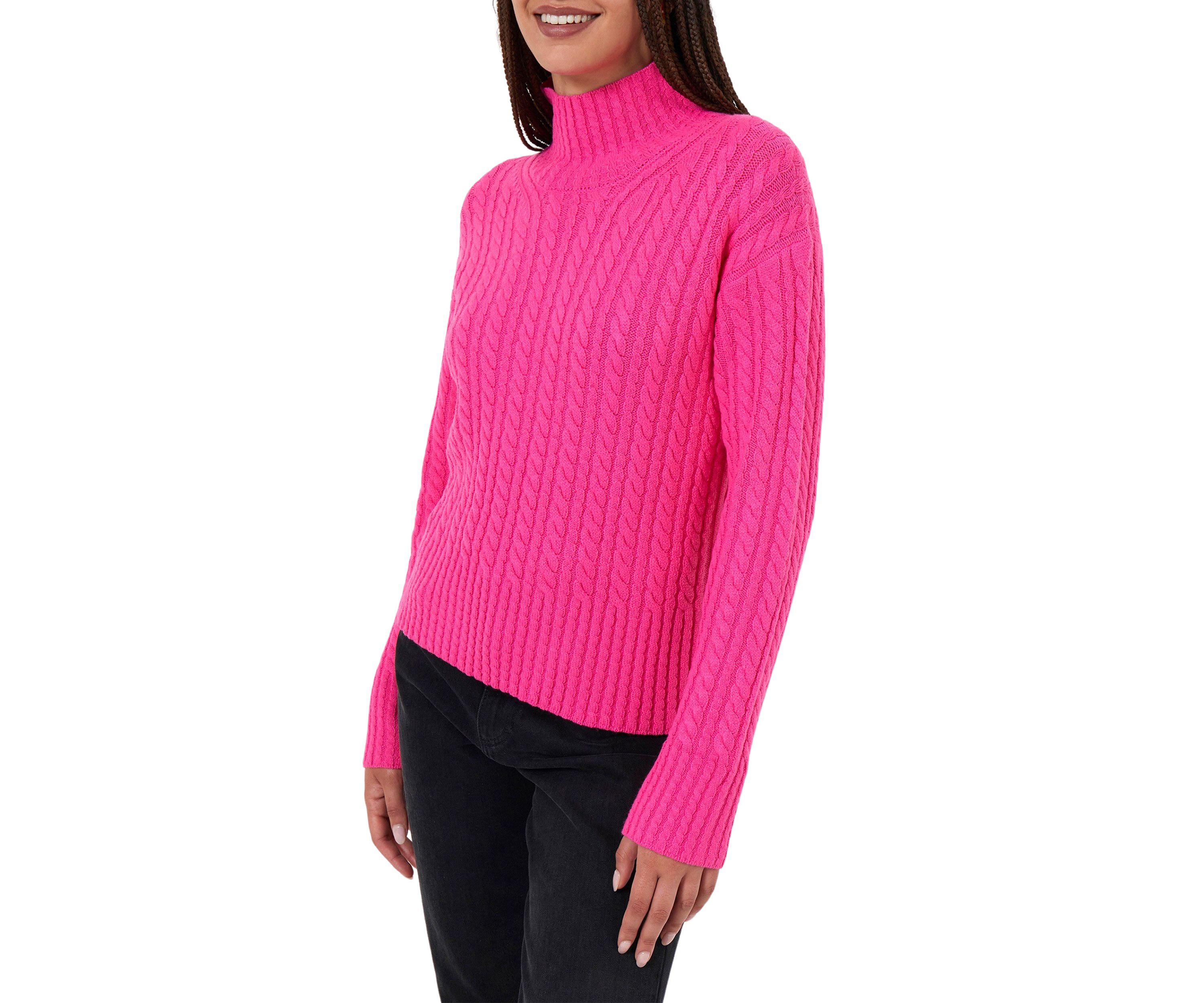 Babysoft Cable Knit Mock Neck Jumper 
