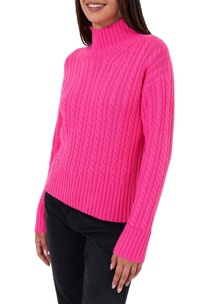 Babysoft Cable Knit Mock Neck Jumper 
