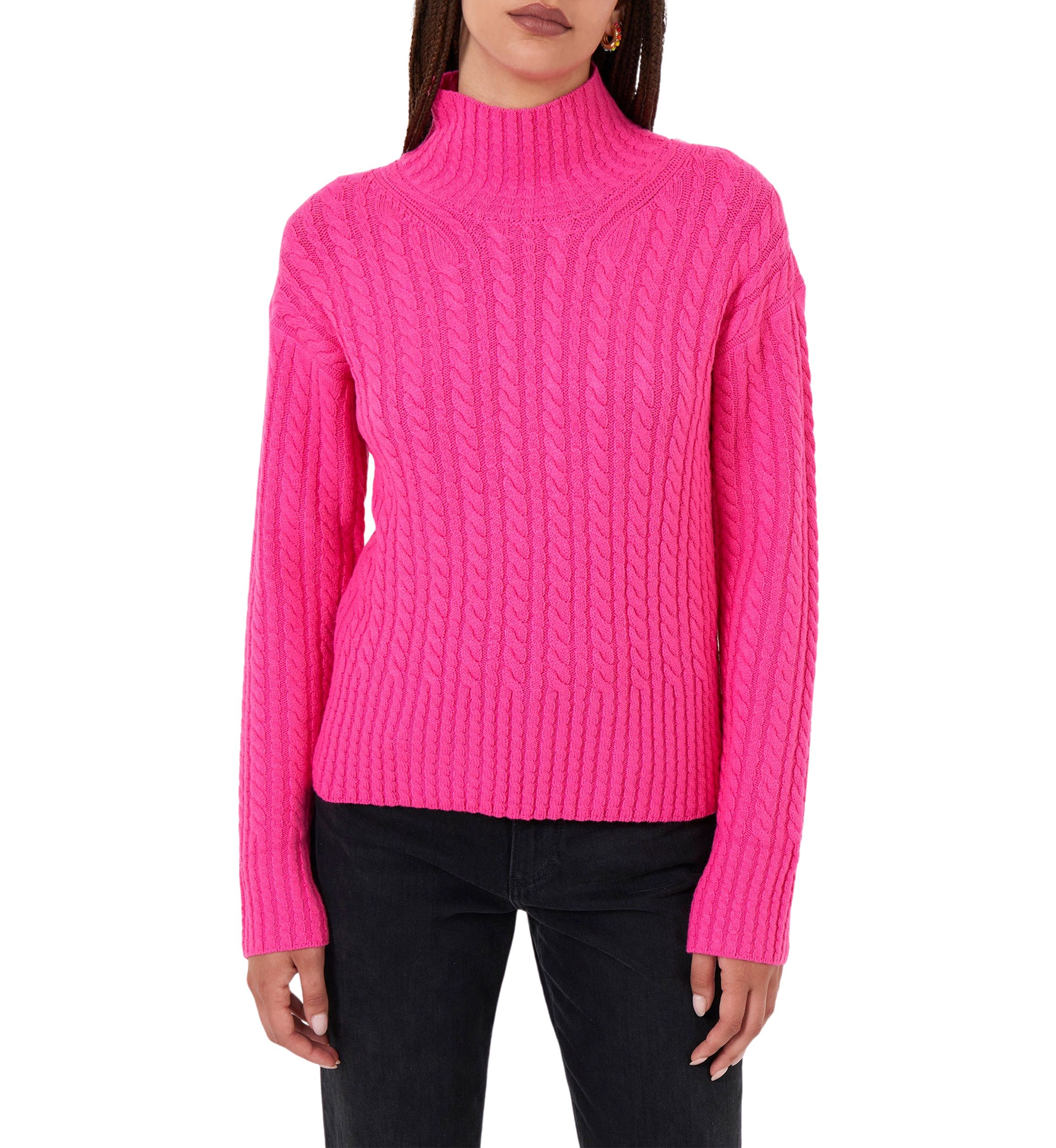 Babysoft Cable Knit Mock Neck Jumper 