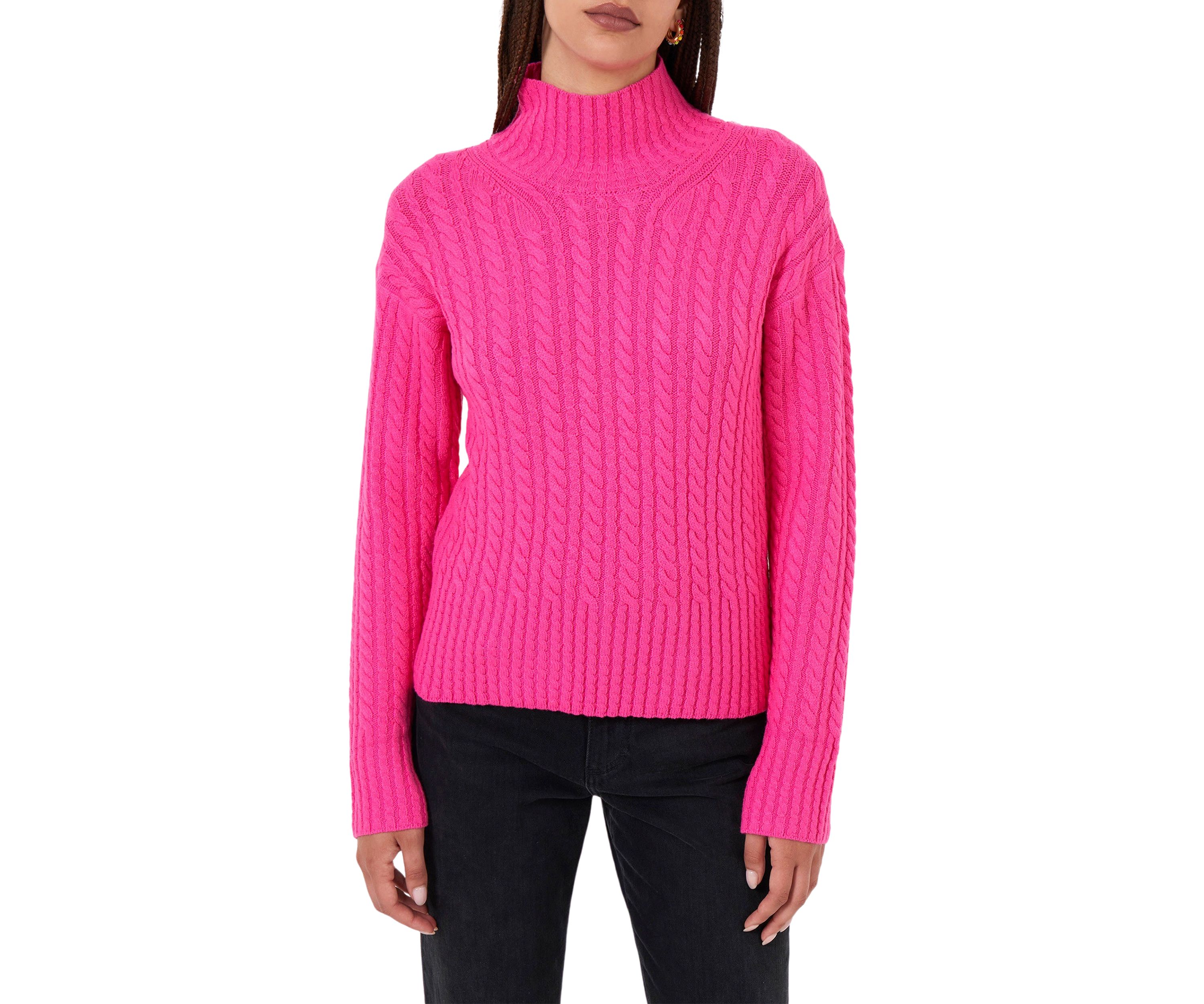 Babysoft Cable Knit Mock Neck Jumper 