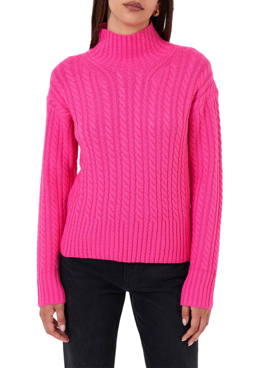 Babysoft Cable Knit Mock Neck Jumper 