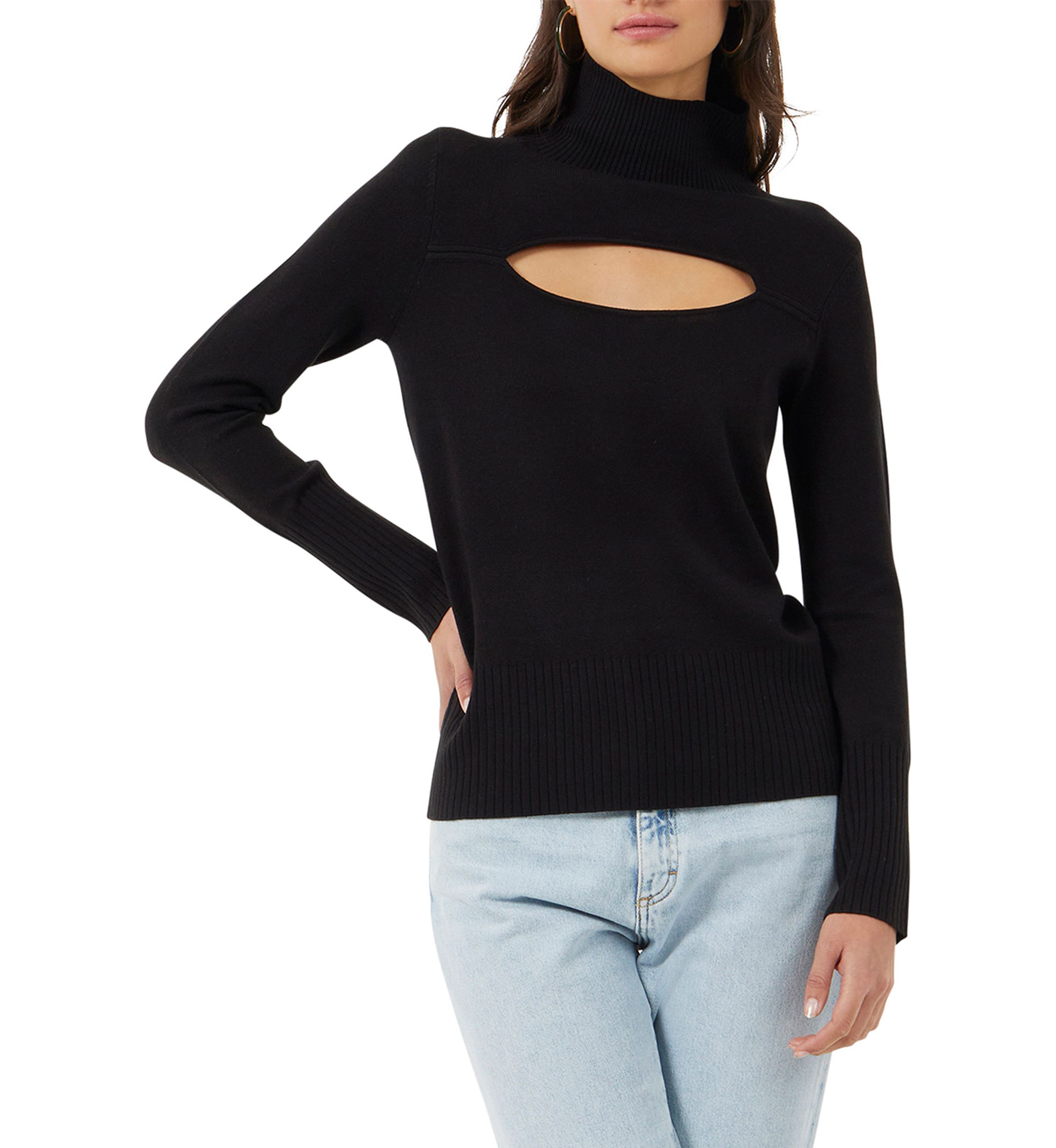Baby Soft Cut Out Turtleneck Sweater 