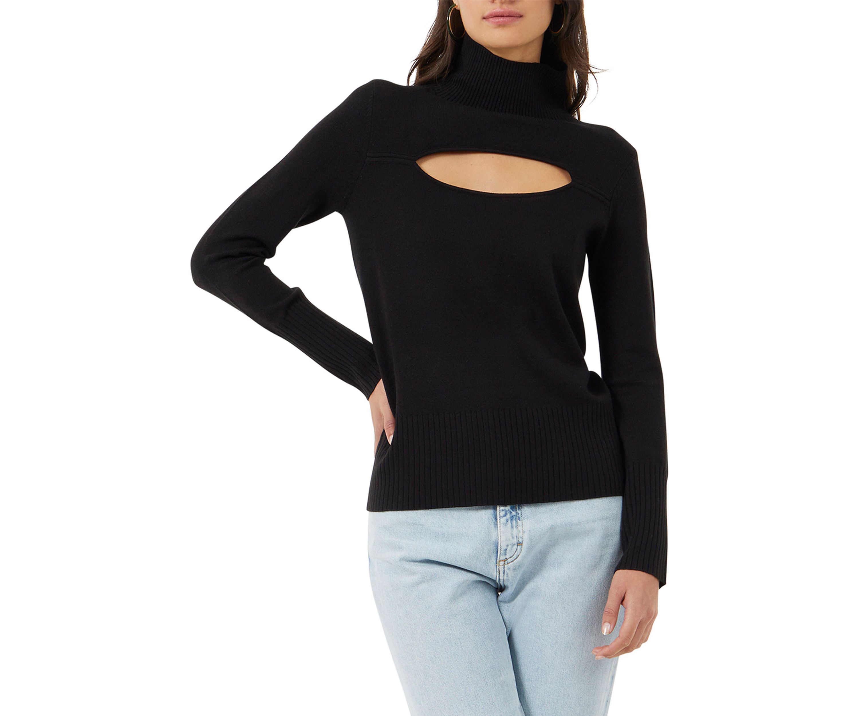 Baby Soft Cut Out Turtleneck Sweater 