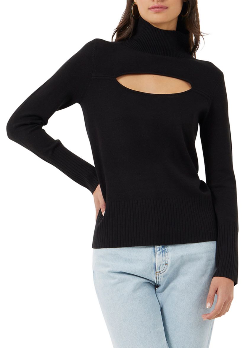 Baby Soft Cut Out Turtleneck Sweater 