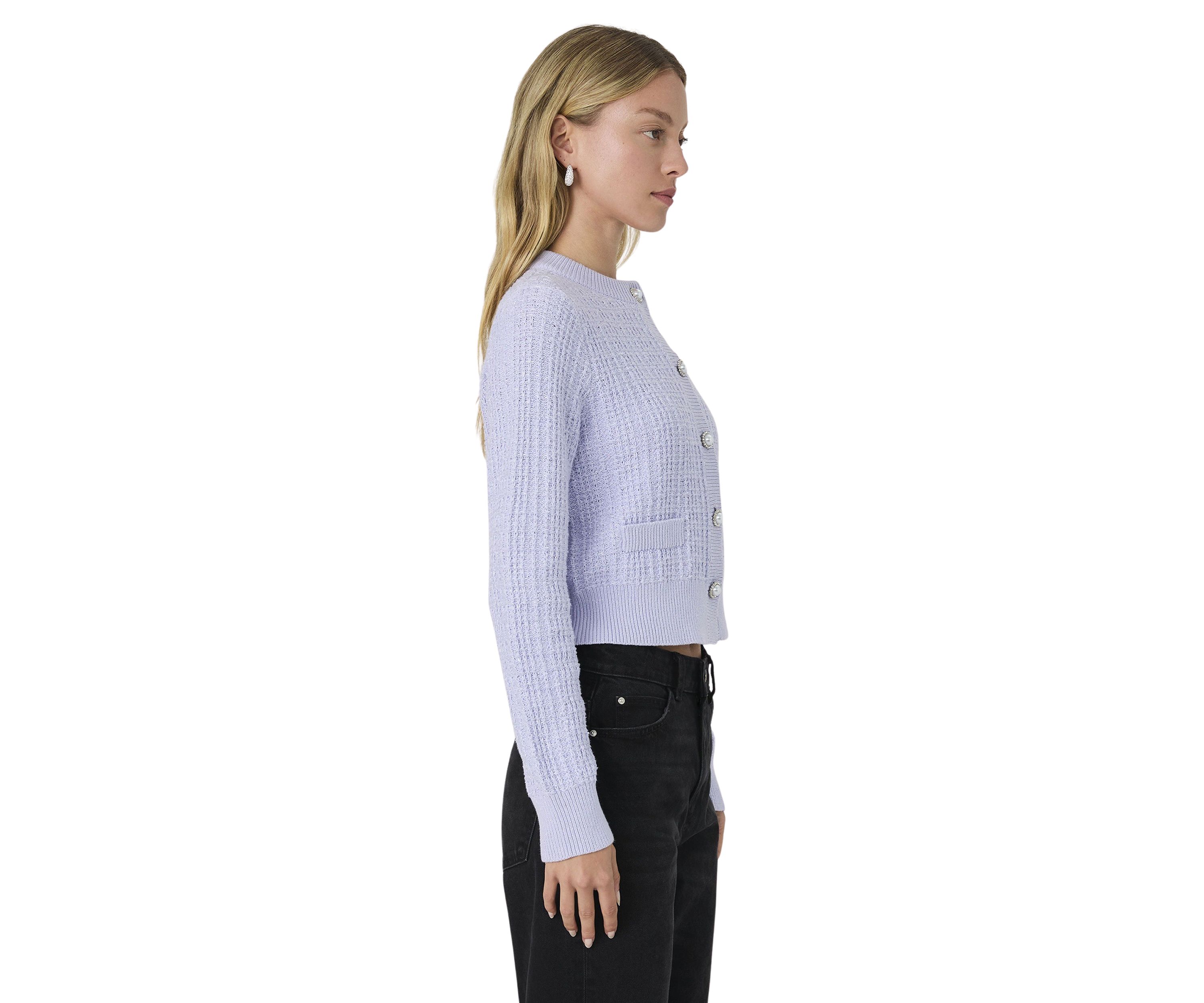 Lurex Tweed Knit Cardigan