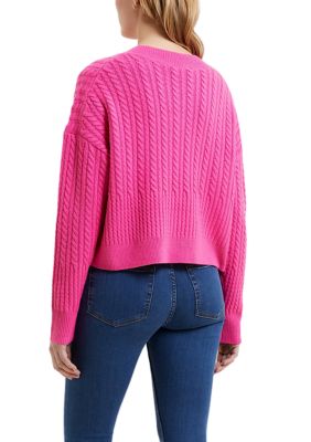 Babysoft Cable V-Neck Jumper