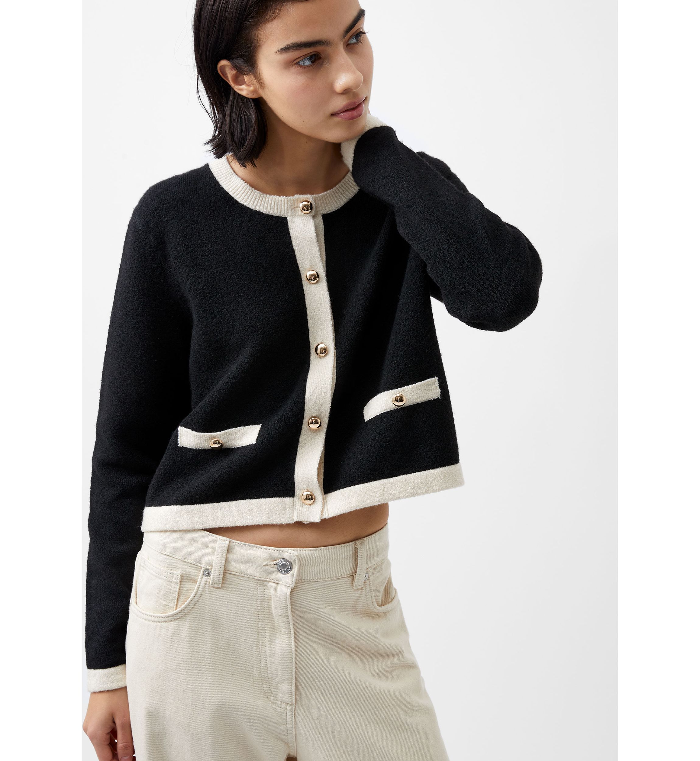 Contrast Cardigan