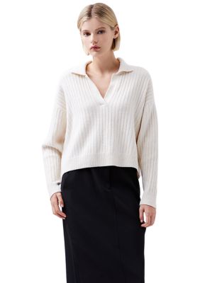 French Connection Women's Vhari Collar Long Sleeve Jumper
