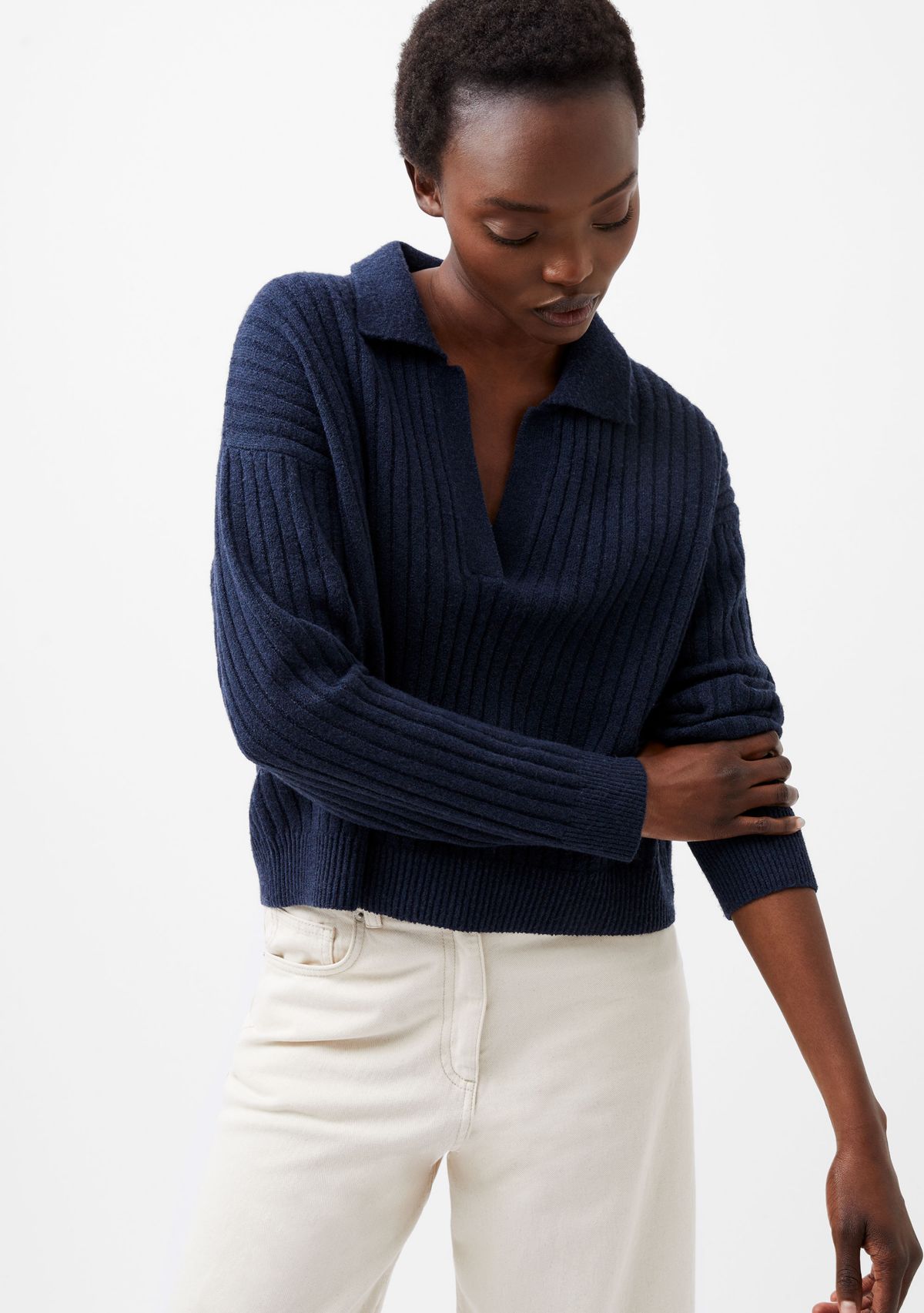 Vhari Collar Long Sleeve Jumper