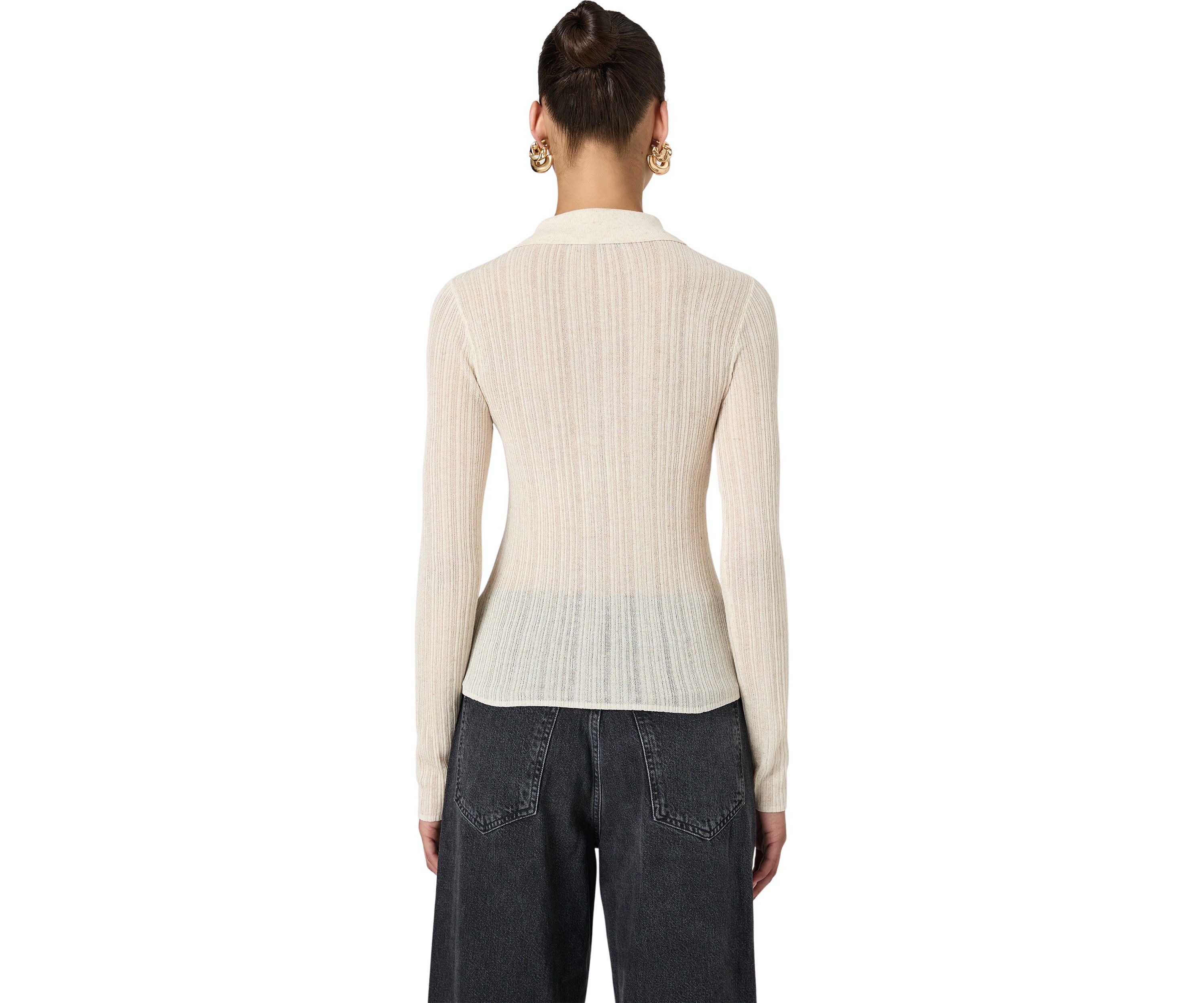 Linen Blend Button Up Top 