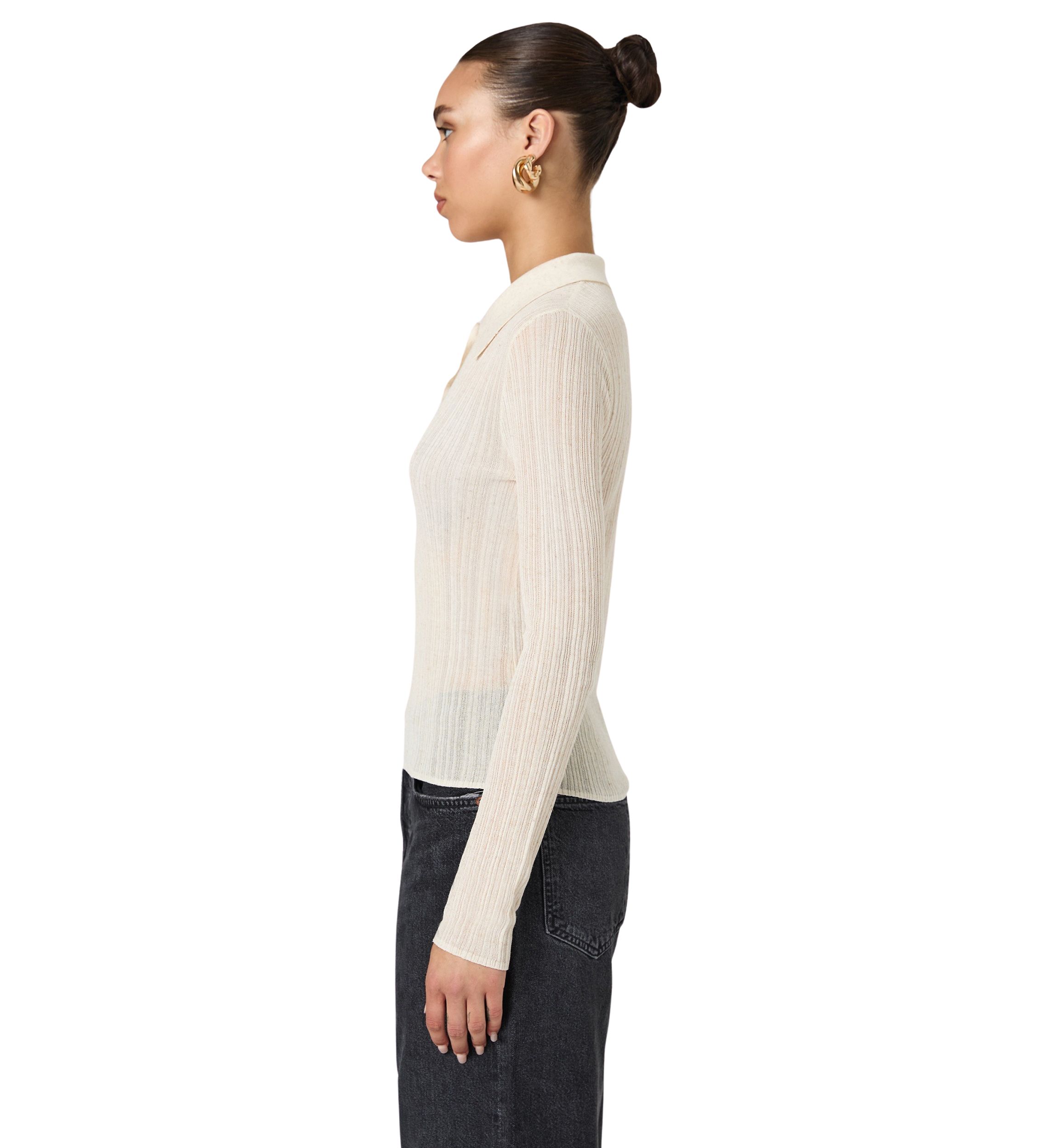 Linen Blend Button Up Top 