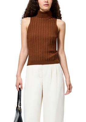 French Connection Women's Turtleneck Tank Top Sweater