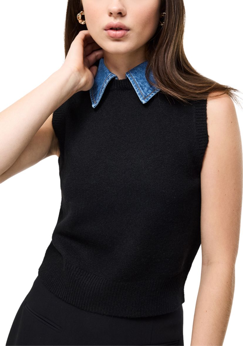 Ellie Knit Collared Vest 