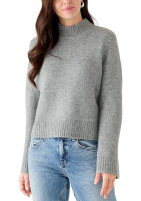 French Connection Women's Suzie High Neck Sweater, Grey, Small