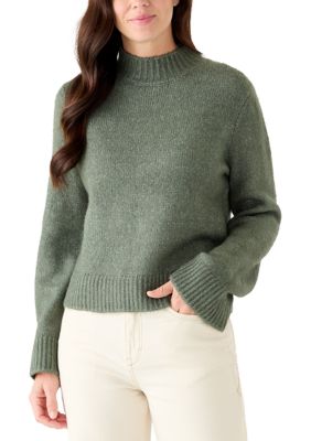 French Connection Women's Suzie High Neck Sweater, Green, XL